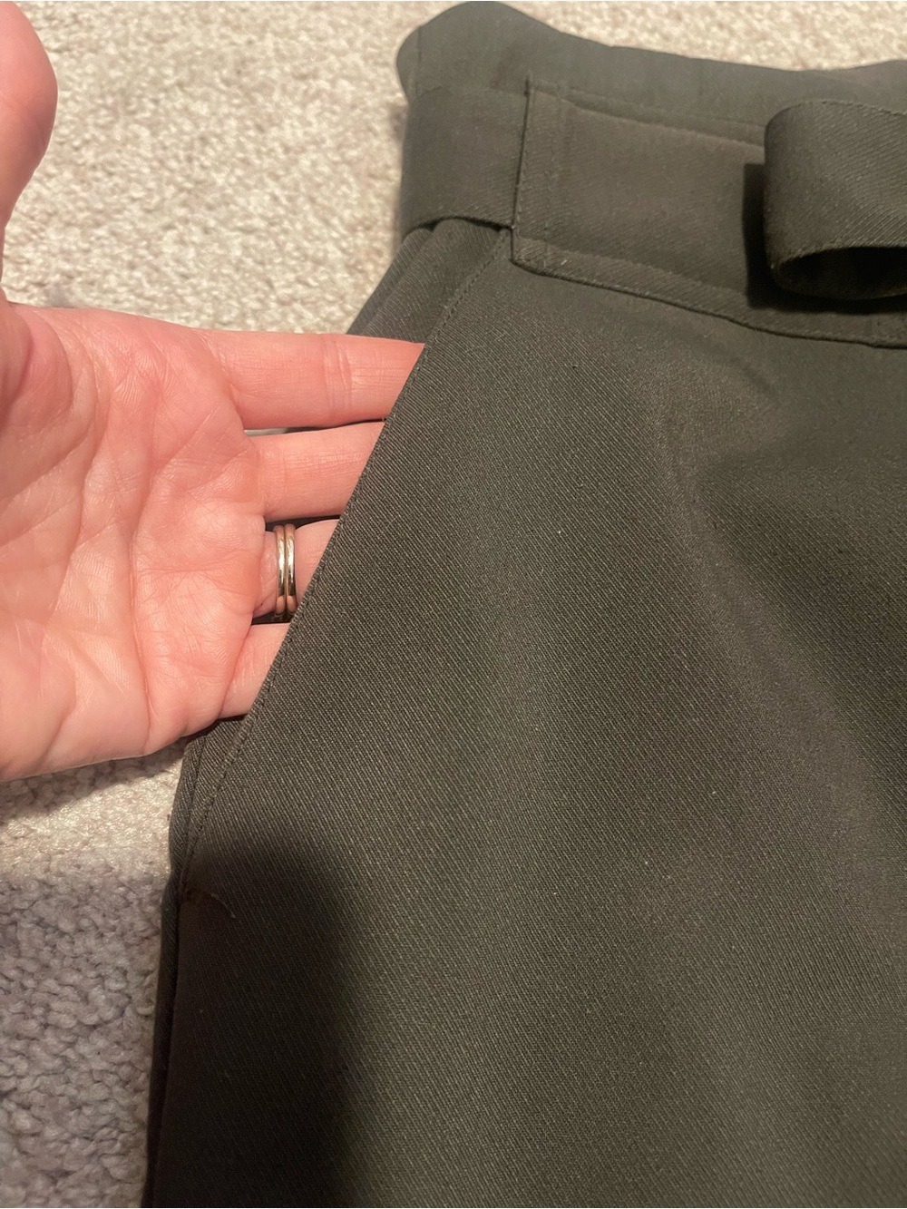 Banana Republic Olive Tie-Waist Pencil Skirt - Picture 9 of 9